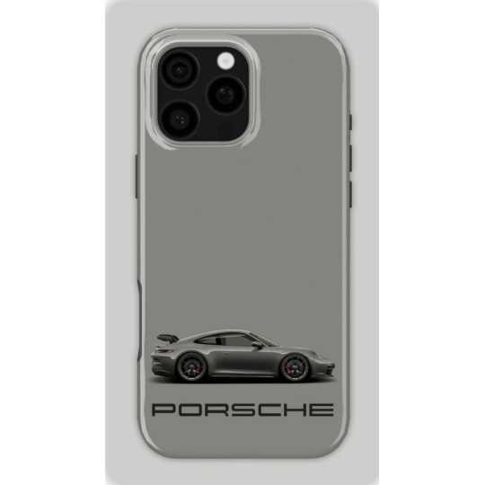Grey Porsche | Coque de téléphone 3D 2en1 Ultra-résistante
