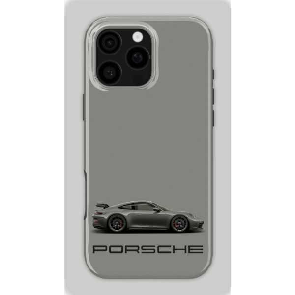 Grey Porsche | Coque de téléphone 3D 2en1 Ultra-résistante
