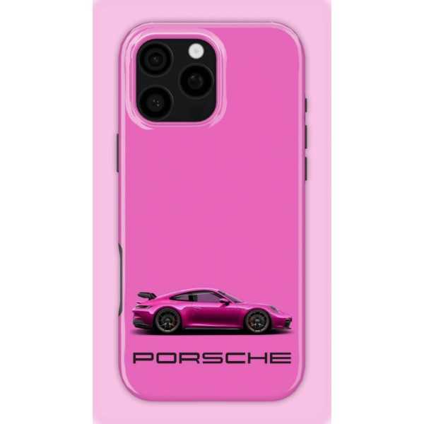 Flashy Pink Porsche Porsche | Coque de téléphone 3D 2en1 Ultra-résistante