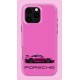 Flashy Pink Porsche Porsche | Coque de téléphone 3D 2en1 Ultra-résistante