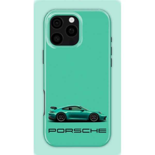 Turquoise Porsche | Coque de téléphone 3D 2en1 Ultra-résistante