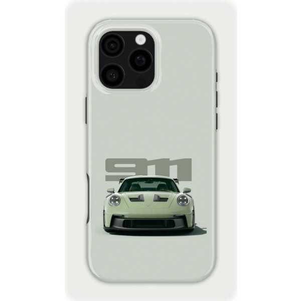 Bland Green Porsche | Coque de téléphone 3D 2en1 Ultra-résistante