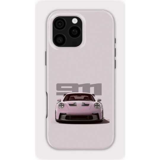 Bland Pink Porsche | Coque de téléphone 3D 2en1 Ultra-résistante