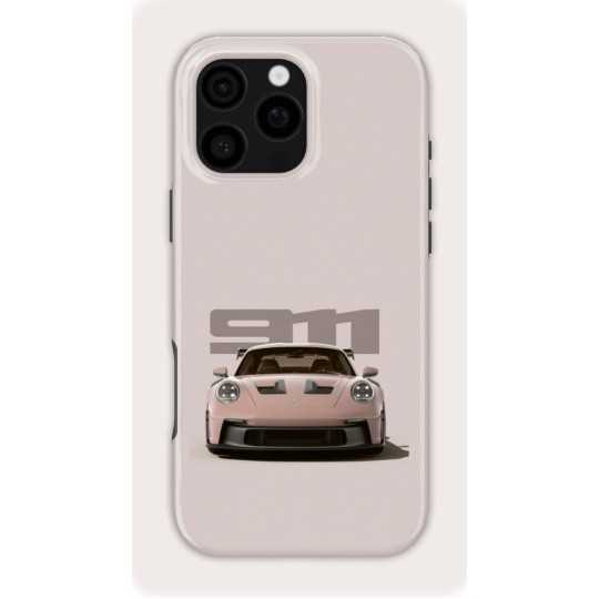 Bland Red Porsche | Coque de téléphone 3D 2en1 Ultra-résistante