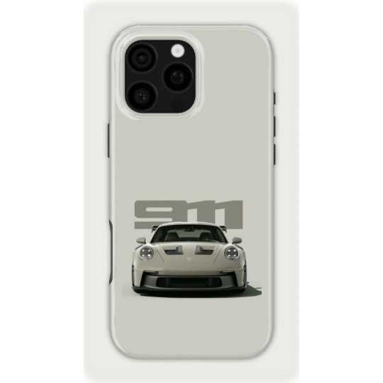 Bland Grey Porsche | Coque de téléphone 3D 2en1 Ultra-résistante