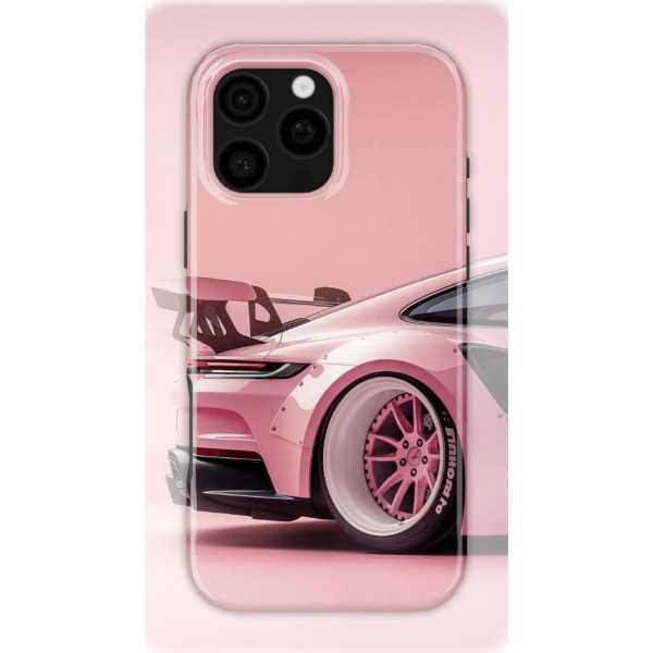 Pink Porsche RWB | Coque de téléphone 3D 2en1 Ultra-résistante
