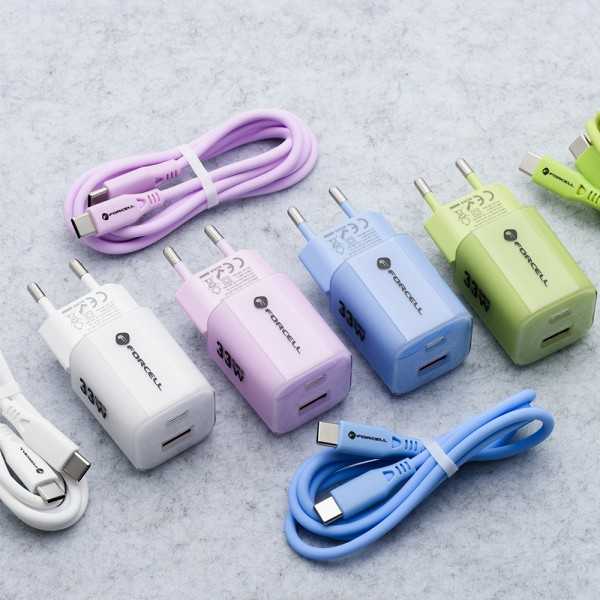 FORCELL F-ENERGY CRYSTAL Chargeur secteur USB-C USB-A GaN3 33W avec...