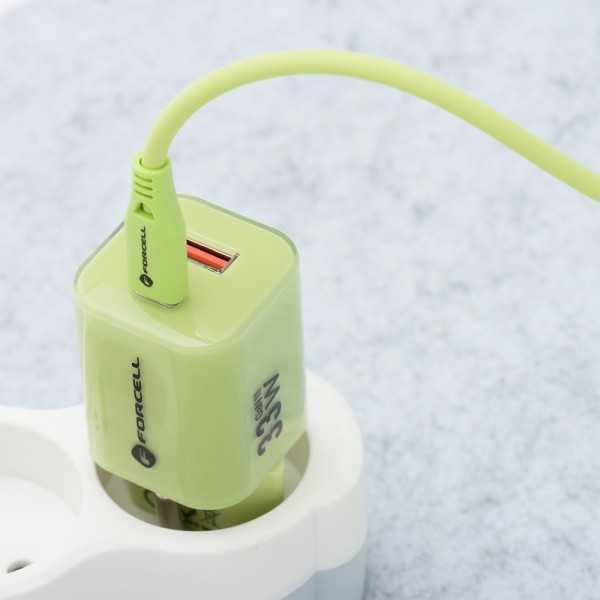 FORCELL F-ENERGY CRYSTAL Chargeur secteur USB-C USB-A GaN3 33W avec...