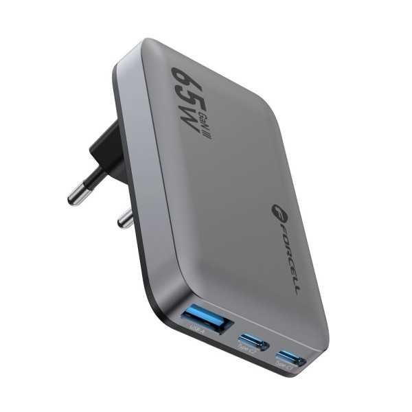 FORCELL F-ENERGY Chargeur mural ultra-fin 65W 2x USB-C USB-A