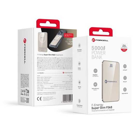 FORCELL F-ENERGY Batterie externe MagSafe super fine 15W USB-C