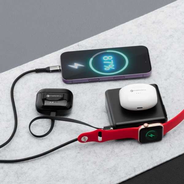 FORCELL F-ENERGY Chargeur multifonction 6-en-1 USB-A + USB-C 45W + ...