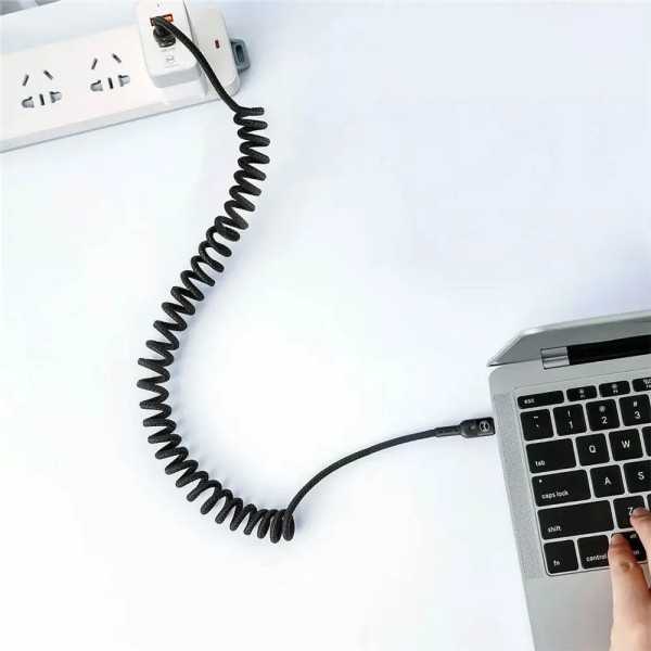 MCDODO Câble USB-C vers USB-C rétractable 60W 1,8m Noir