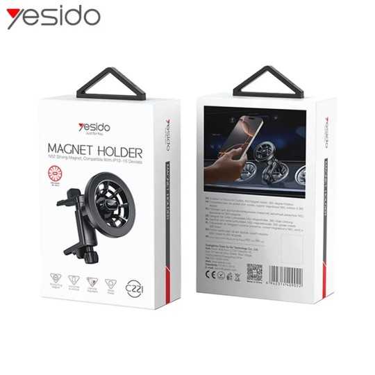 Support téléphone magnétique pour Mercedes avec sorties d'air rondes