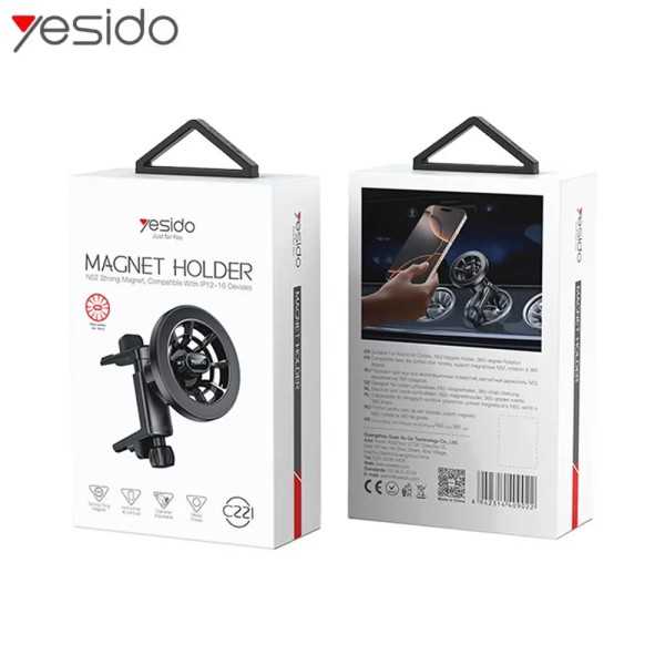 Support téléphone magnétique pour Mercedes avec sorties d'air rondes