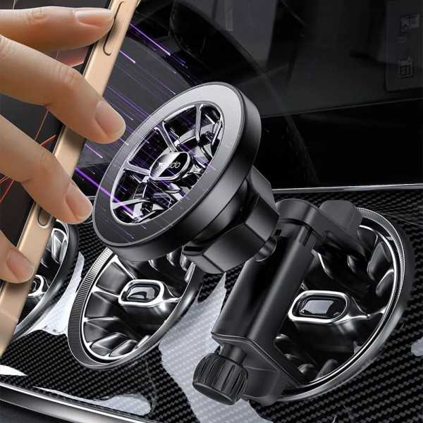 Support téléphone magnétique pour Mercedes avec sorties d'air rondes