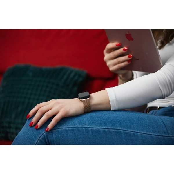 APPLE Watch Bracelet Milanais en acier inoxydable