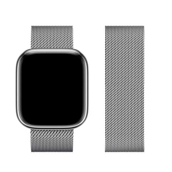 Bracelet APPLE Watch Milanais Argent en acier inoxydable