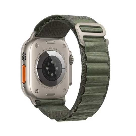 Bracelet APPLE Watch Boucle Alpine Vert en fibre de polyester