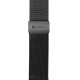 Bracelet APPLE Watch Milanais Noir en acier magnétique