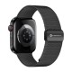 Bracelet APPLE Watch Milanais Noir en acier magnétique