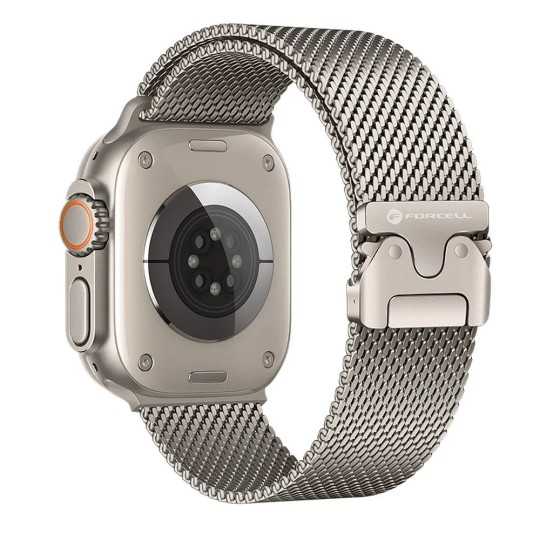 Bracelet APPLE Watch Milanais Argent avec fermoir en acier