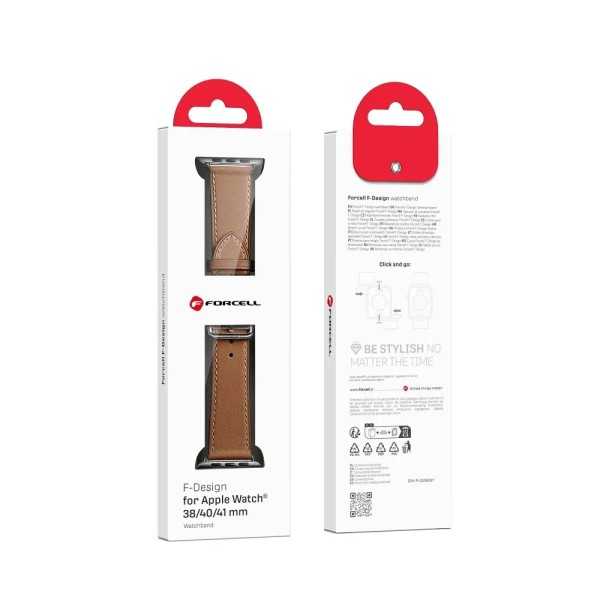 Bracelet APPLE Watch en Cuir écologique Marron 38-40-41-42 mm