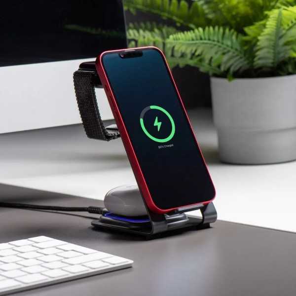 FORCELL F-ENERGY Support de charge 3 en 1 applewatch samsungwatch et qi