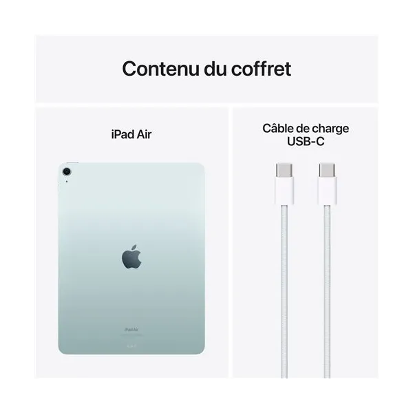 Contenu du coffret APPLE iPad Air 13 Pouces (2024) Puce M3 Bleu - Neuf