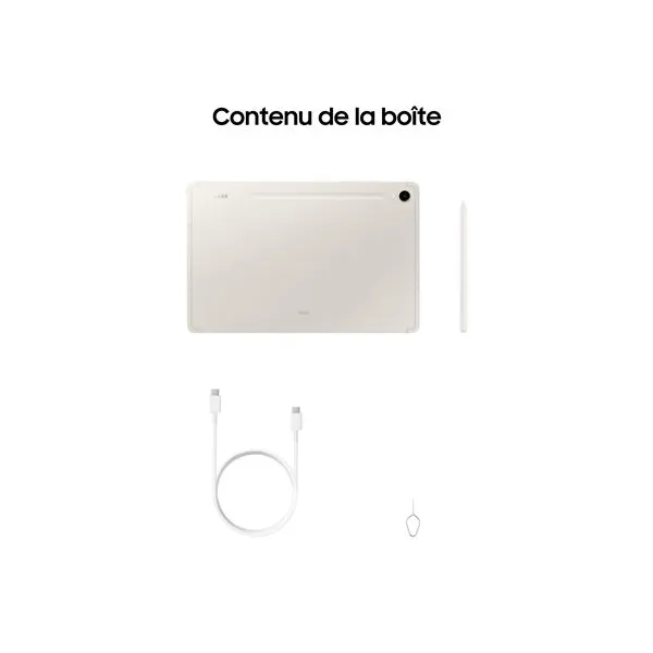 Contenu du coffret SAMSUNG Galaxy Tab S9 Beige - Neuf