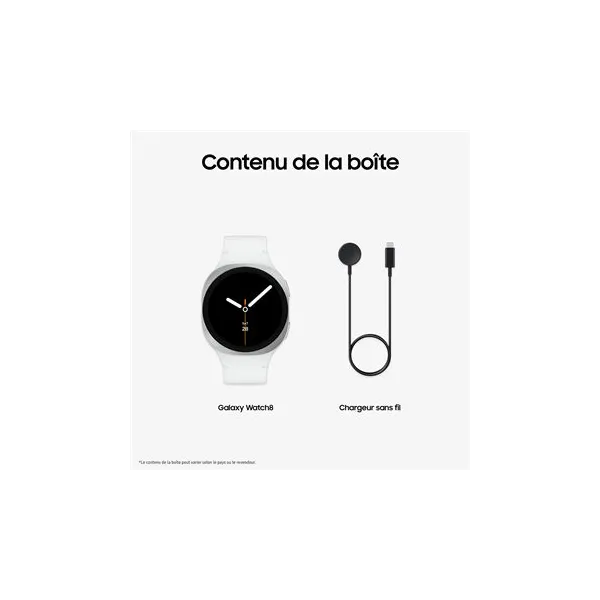 Contenu de la boîte SAMSUNG Galaxy Watch8 Argent - Neuf