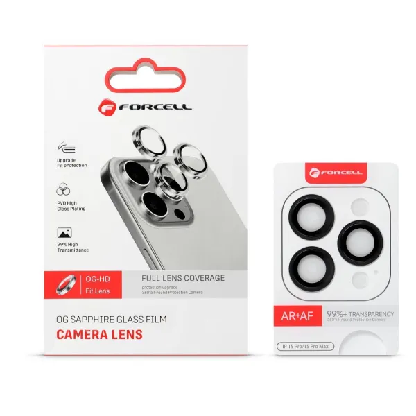 FORCELL Lentilles protection objectifs caméra iPhone en verre trempé