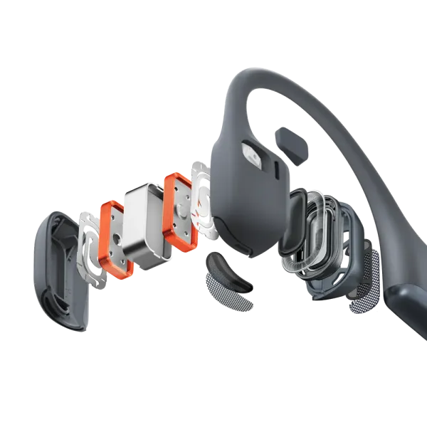 SHOKZ OpenRun Pro2 Gris - Ecouteurs bluetooth TWS à conduction osseuse