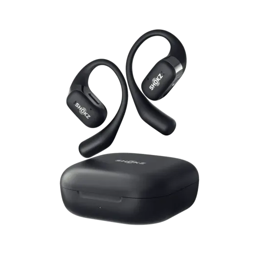 SHOKZ OpenFit Noir - Ecouteurs bluetooth TWS à conduction osseuse