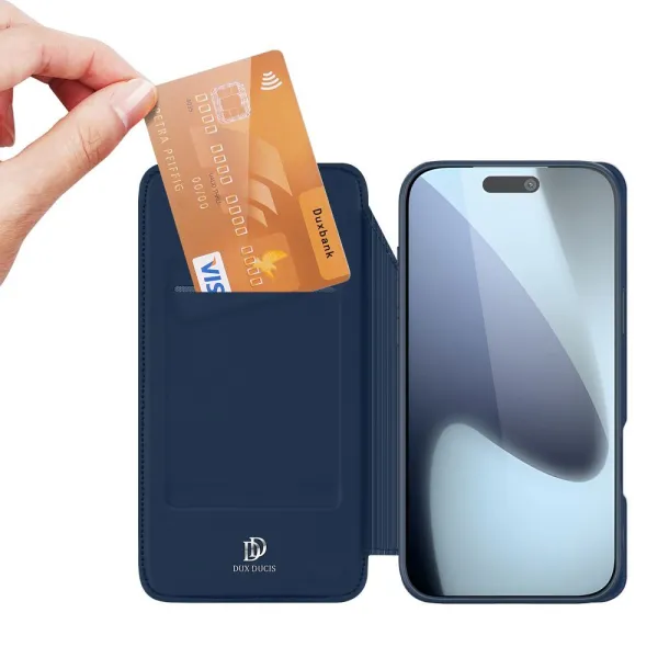 SKIN PRO Coque à étui iPhone 17 bleu foncé