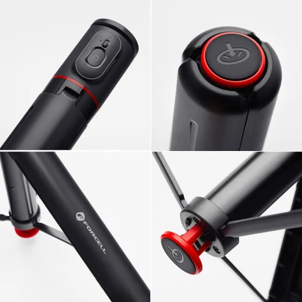 FORCELL F-GRIP F170XL Trépied / Perche à selfie noire 1,70m avec télécommande sans fil