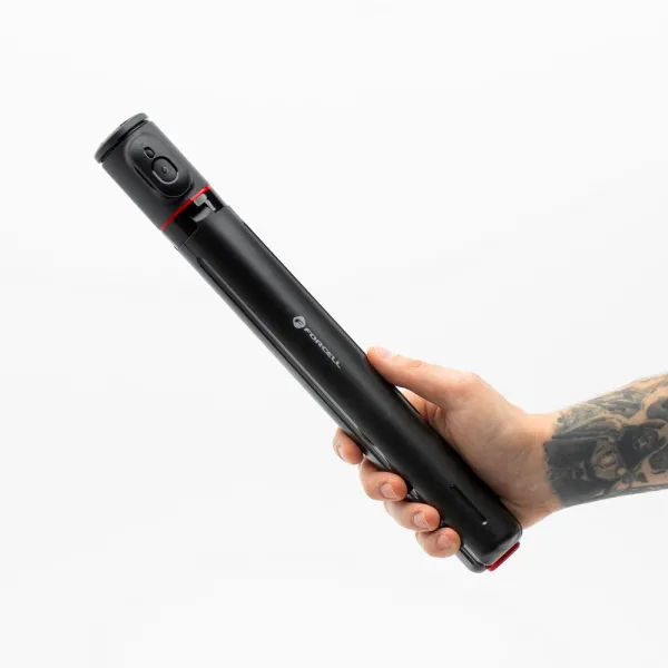 FORCELL F-GRIP F170XL Trépied / Perche à selfie noire 1,70m avec télécommande sans fil