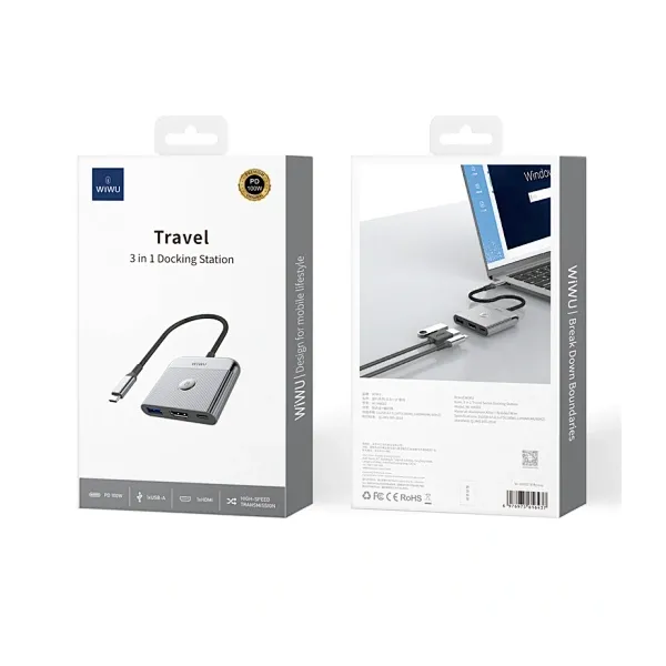 WIWU Adapteur USB-C 3 en 1