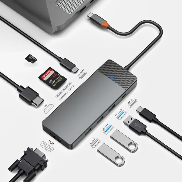 WIWU HUB USB-C 9 en 1 multifonction