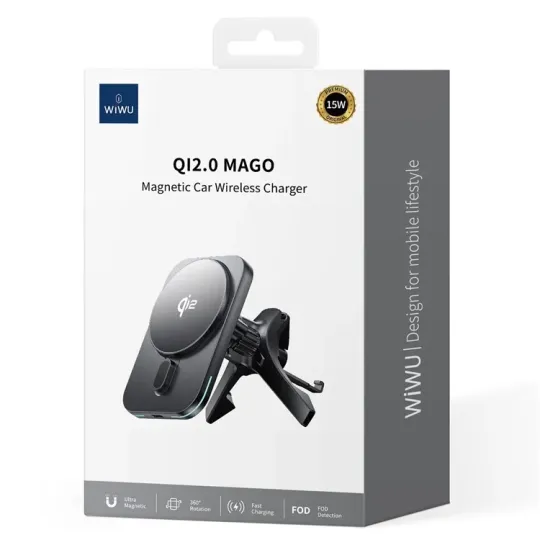 WiWU Support de Charge Voiture Magnétique Qi2.0