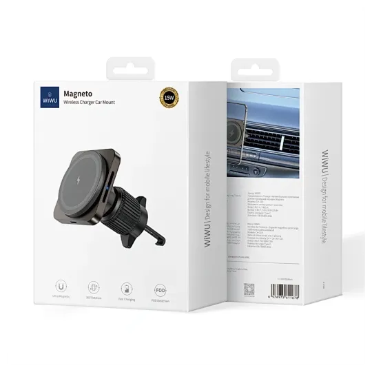 WiWU Support de Charge Voiture Magnétique compatible MagSafe