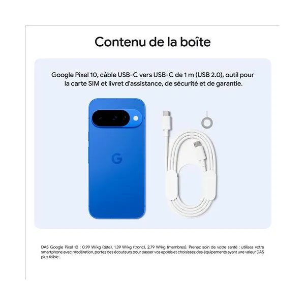 Contenu de la boîte GOOGLE Pixel 10 - Neuf