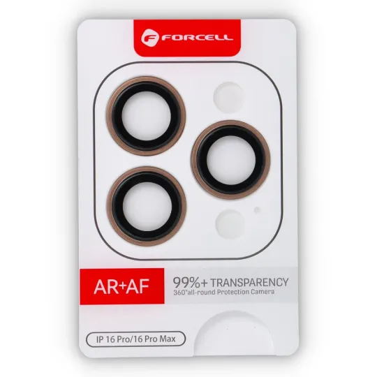 FORCELL Lentilles protection d'objectif caméra iPhone 16 Pro - Pro Max Titane sable