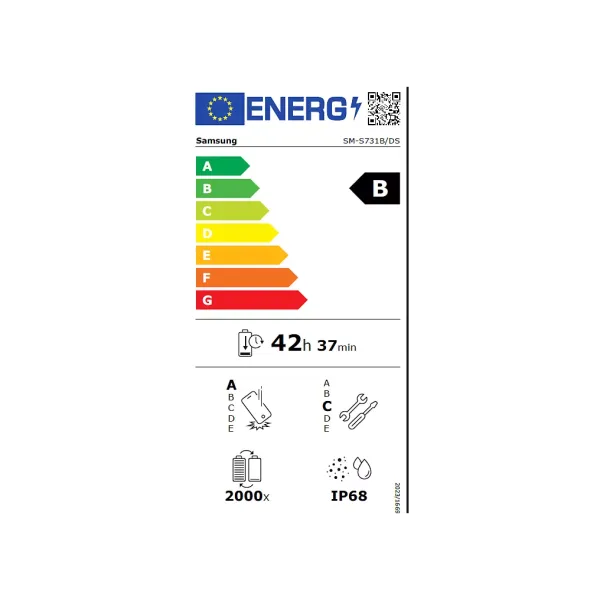 Samsung Galaxy S25 FE Fiche énergétique