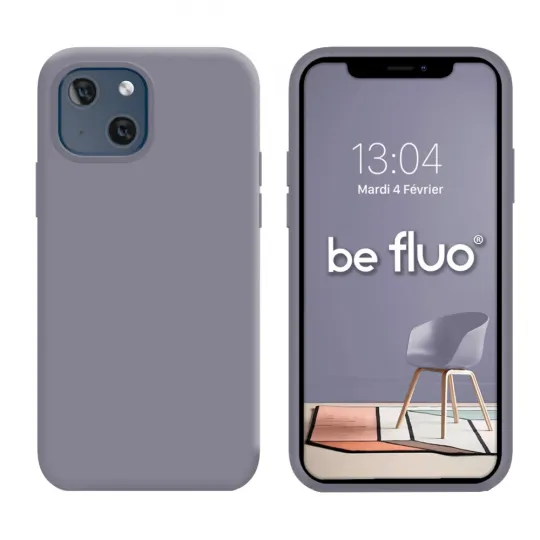 MOXIE BeFluo Coque iPhone 15/ Plus gris lavande