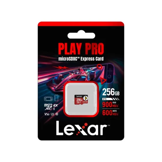 LEXAR Carte microSDXC Express Play PRO compatible Nintendo Switch 256Go