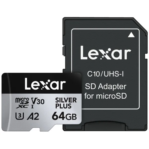 LEXAR Carte microSDXC Silver Plus 64 Go