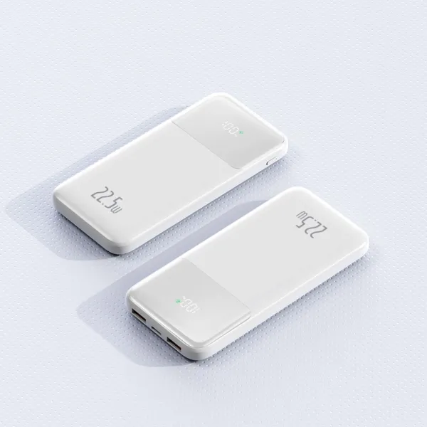 MOXIE Batterie de secours avec affichage digital capacité 10000 mAh blanc