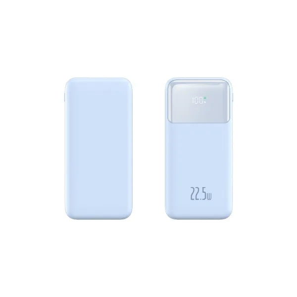 MOXIE Batterie de secours avec affichage digital capacité 10000 mAh bleu clair