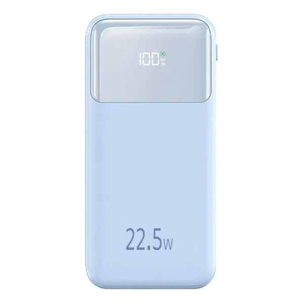 MOXIE Batterie de secours avec affichage digital capacité 10000 mAh bleu clair