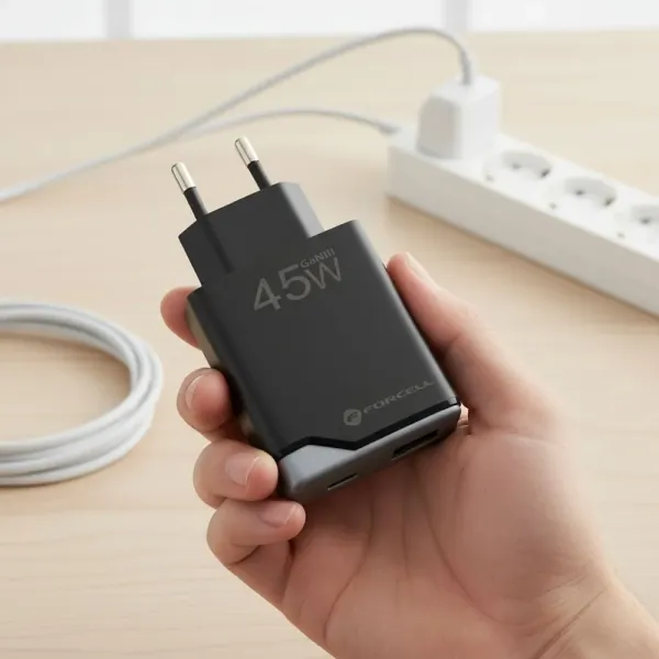 FORCELL F-Energy Chargeur réseau 45W port USB-C et USB-A